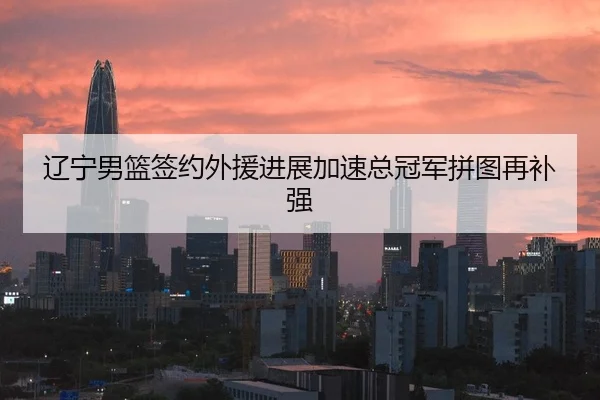 辽宁男篮签约外援进展加速总冠军拼图再补强